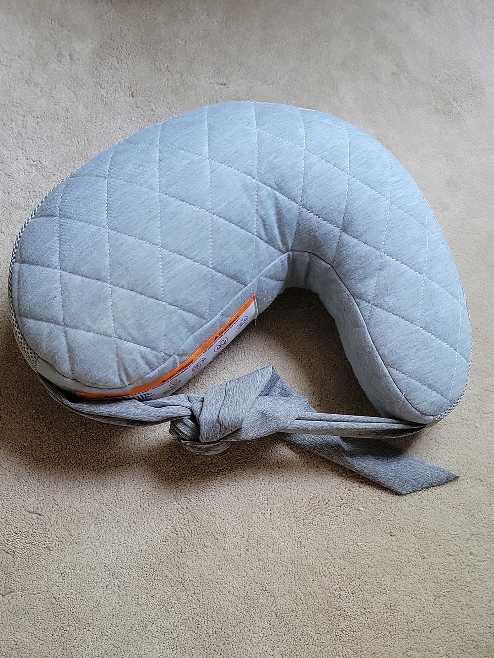Boppy Anywhere Quilted Gray Nursing / Support Pillow